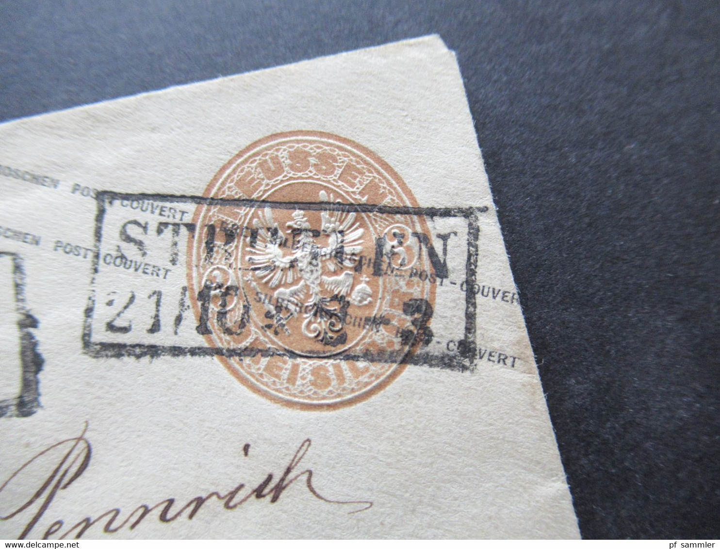 AD Preußen Um 1863 Ganzsachen Umschlag 3 Silbergroschen U 28 A Stempel Ra2 Strehlen Nach Hannover Mit Ank. Stempel - Ganzsachen