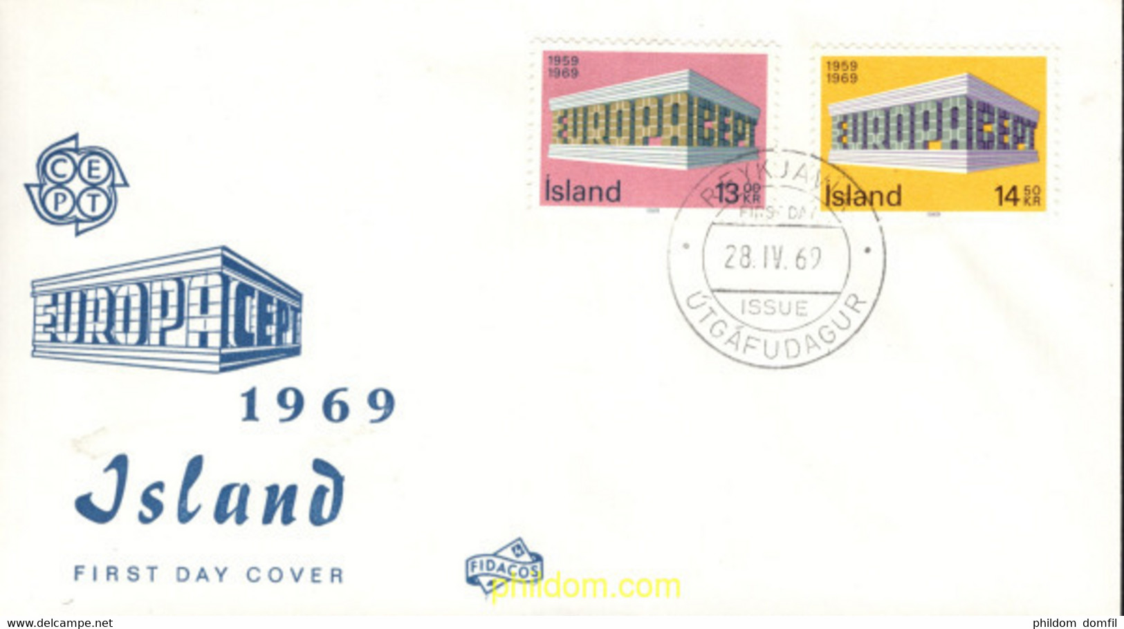 695247 MNH ISLANDIA 1969 EUROPA CEPT. 10 ANIVERSARIO DE LA CEPT - Collections, Lots & Series