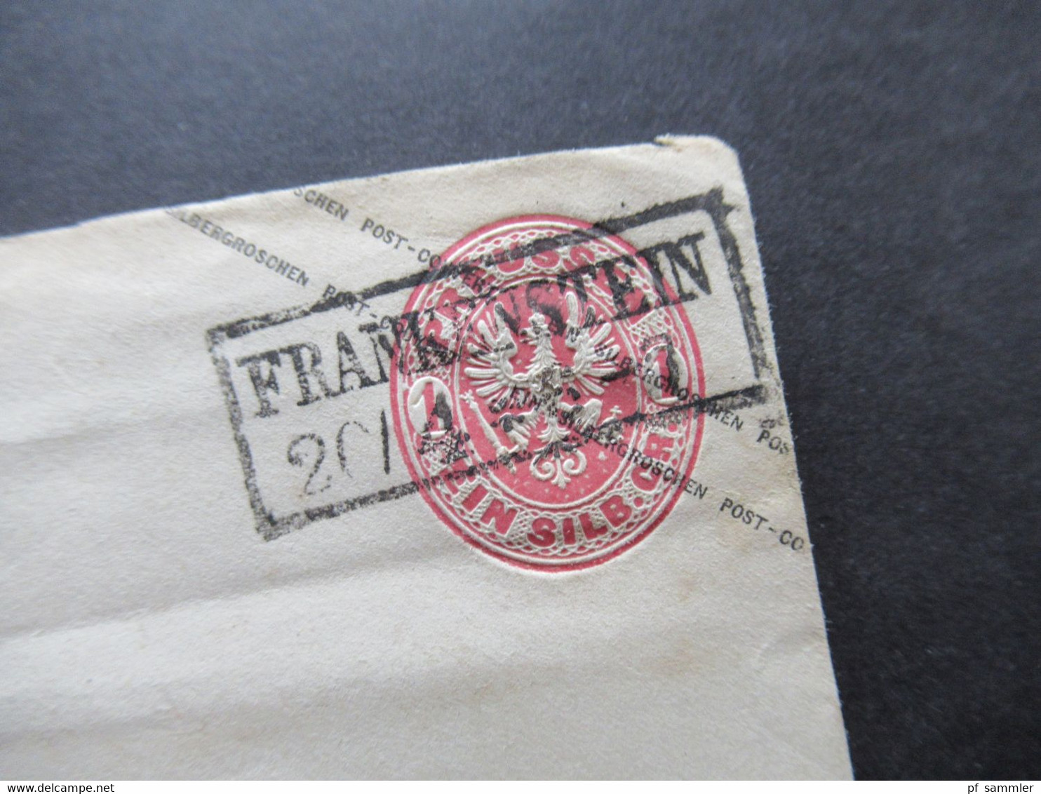 AD Preußen Um 1863 Ganzsachen Umschlag 1 Silbergroschen U 26 B Stempel Ra2 Frankenstein Nach Breslau Mit K2 Ank. Stempel - Postal  Stationery