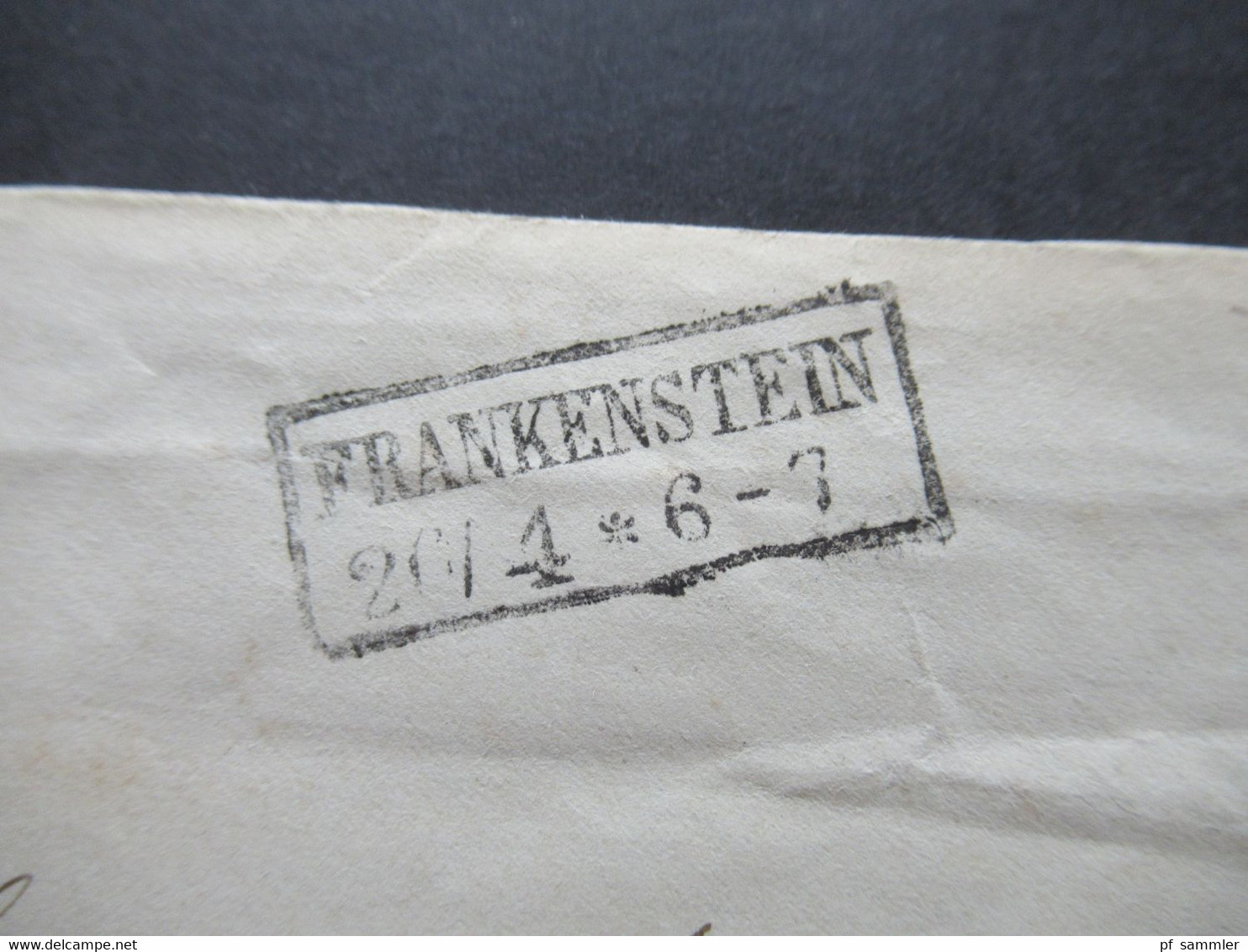 AD Preußen Um 1863 Ganzsachen Umschlag 1 Silbergroschen U 26 B Stempel Ra2 Frankenstein Nach Breslau Mit K2 Ank. Stempel - Interi Postali