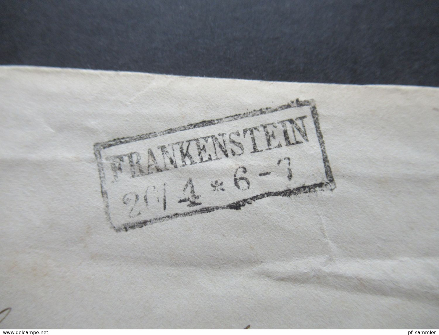 AD Preußen Um 1863 Ganzsachen Umschlag 1 Silbergroschen U 26 B Stempel Ra2 Frankenstein Nach Breslau Mit K2 Ank. Stempel - Postwaardestukken