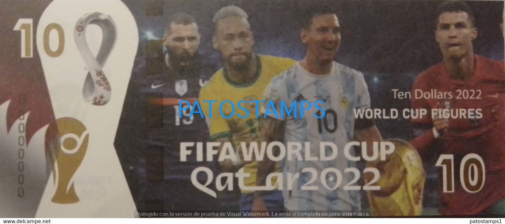 192532 BILLETE FANTASY TICKET 10 BANK ARGENTINA SOCCER FUTBOL FIFA WORLD CUP QATAR 2022 JUGADORES NO POSTCARD - Lots & Kiloware - Banknotes