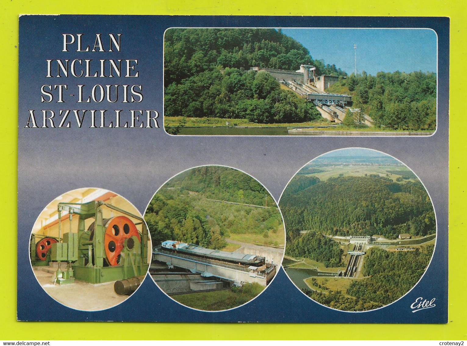 57 ST LOUIS ARZVILLER Canal De La Marne Au Rhin VOIR Explication Au DOS Plan Incliné Transversal Péniche En 1981 - Arzviller