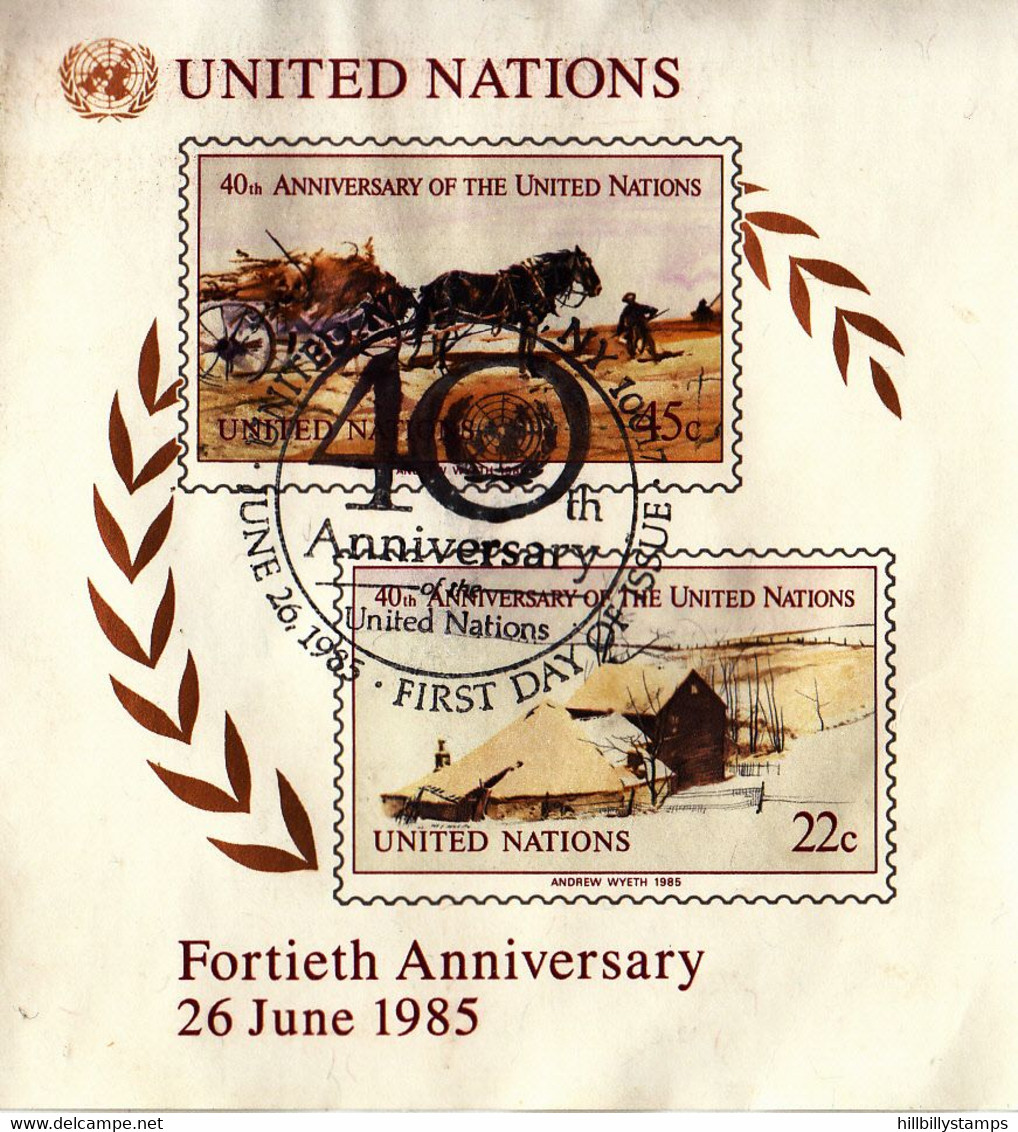 UNITED NATIONS--N.Y   SCOTT NO 449  USED   YEAR 1985 - Gebruikt