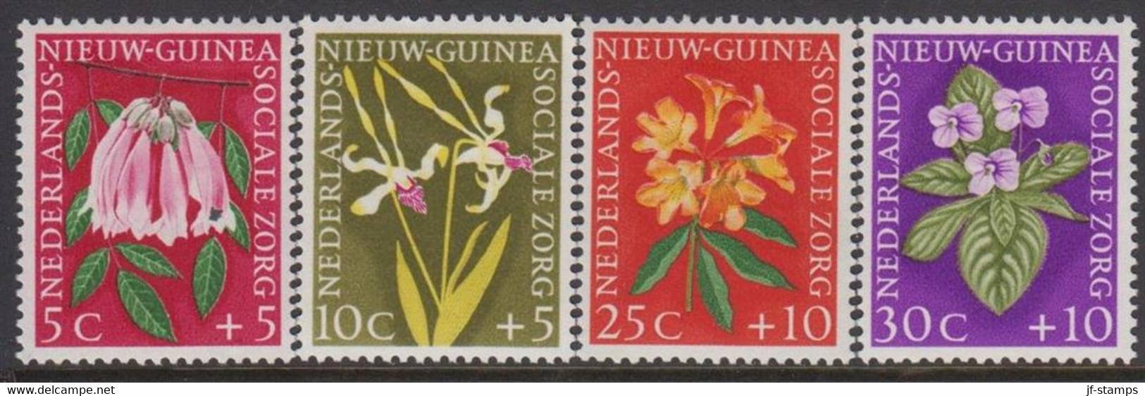 1959. NIEUW GUINEA. Flowers Complete Set Hinged.  - JF529305 - Nouvelle Guinée Néerlandaise