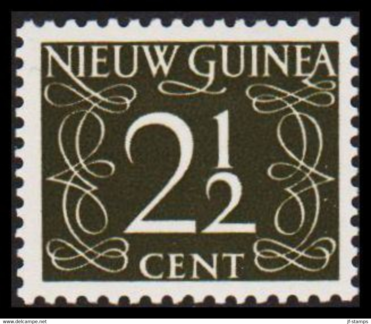 1950. NIEUW GUINEA. Nummerals- Type 2½ CENT Hinged.  - JF529320 - Netherlands New Guinea