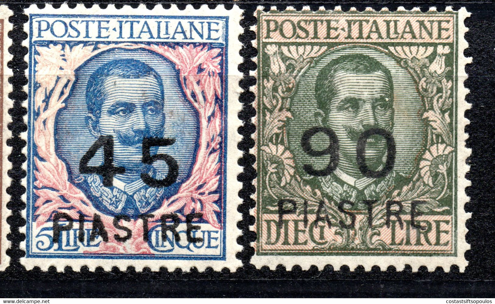 1397.ITALY, LEVANT, 1922 SASS. 58-67, SC.46-55 MH/MNH 4 SCANS - Amtliche Ausgaben