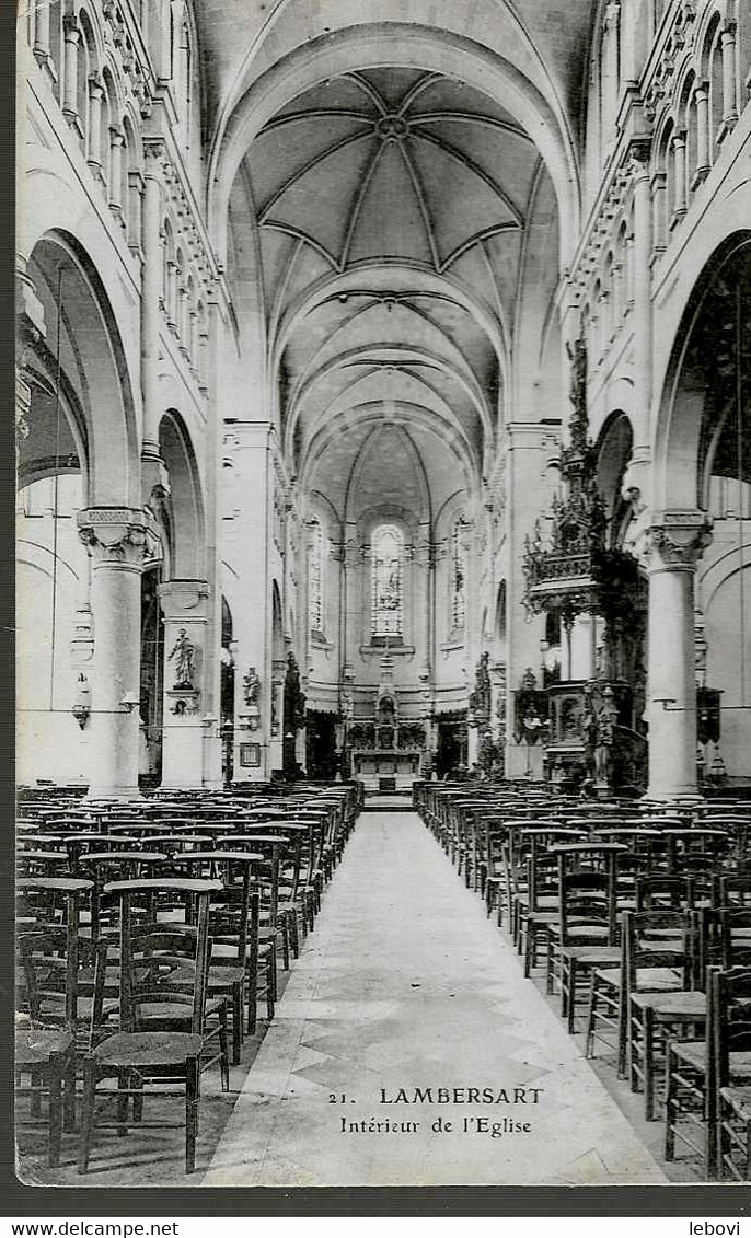 LAMBERTSART « Intérieur De L’église » (1910) - Lambersart