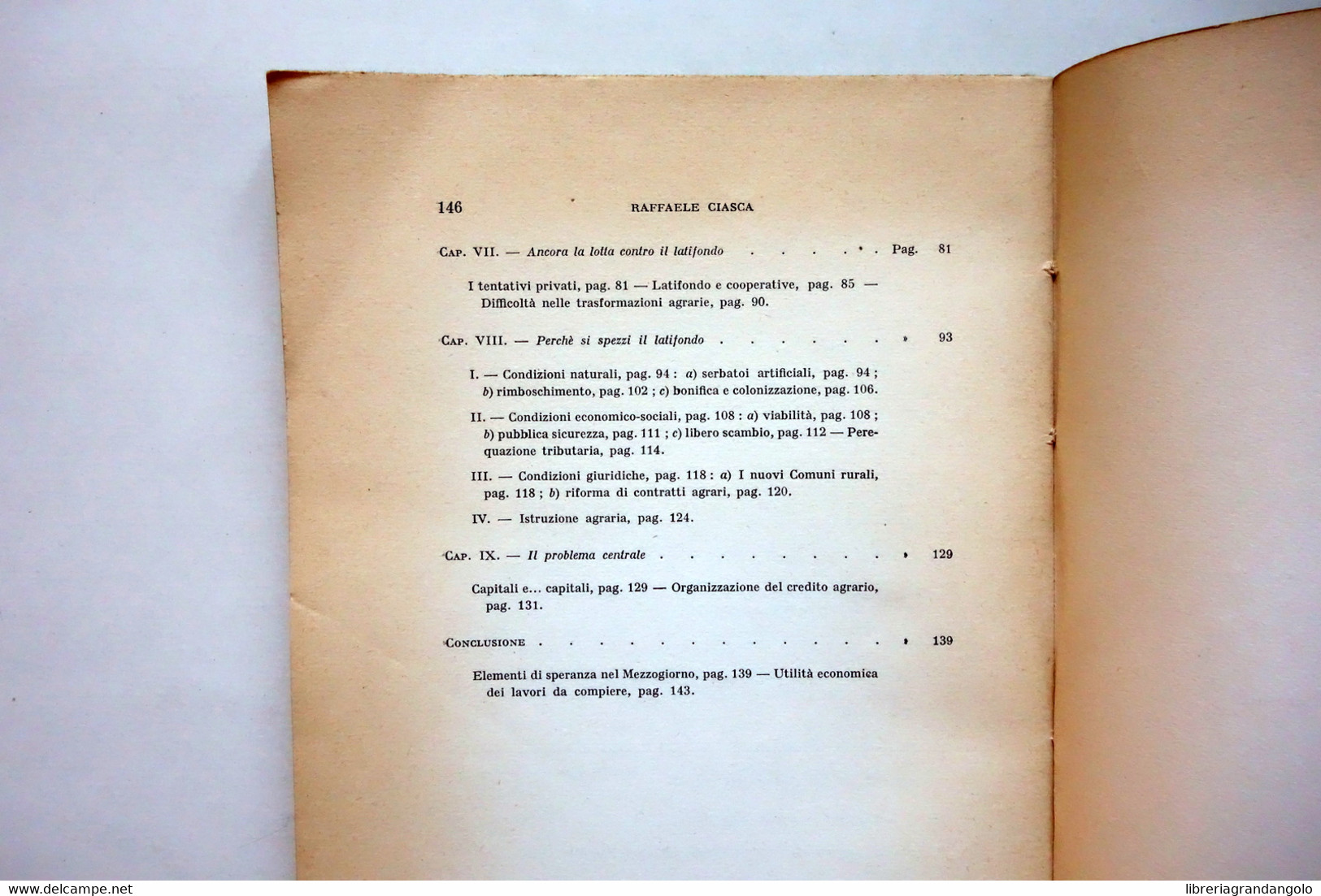 Raffaele Ciasca Il Problema Della Terra CEDAM Padova 1963 - Non Classés