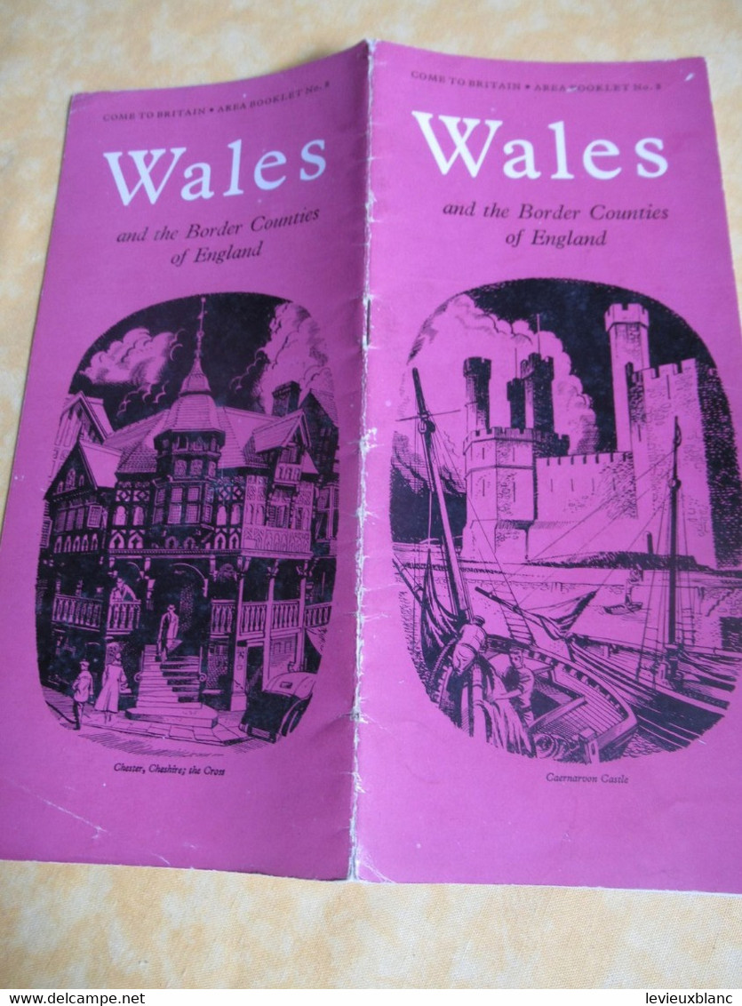 Prospectus Touristique/Come To Britain/Area Booklet N°8/WALES And The Border Counties Of England/1951             PGC507 - Toeristische Brochures