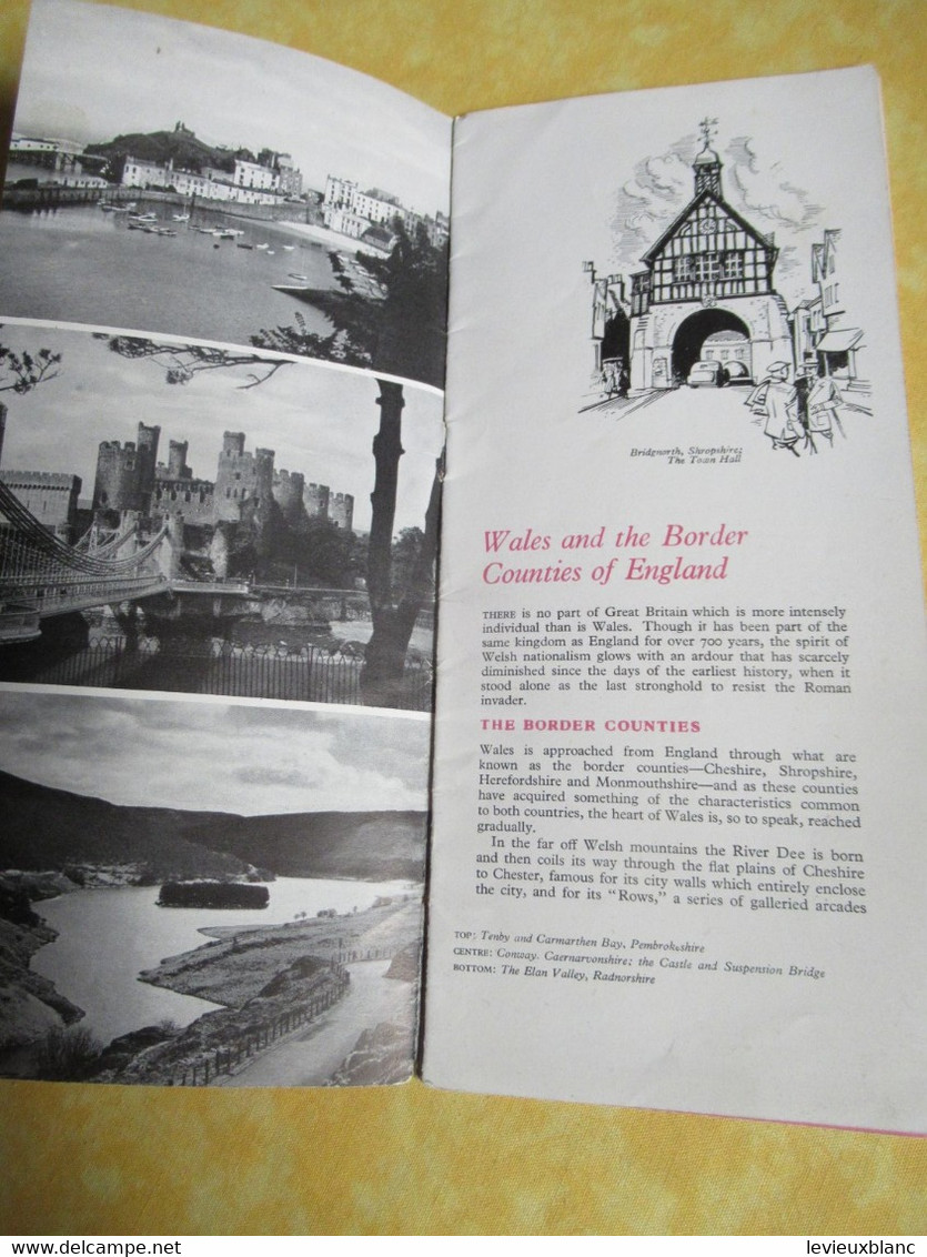 Prospectus Touristique/Come To Britain/Area Booklet N°8/WALES And The Border Counties Of England/1951             PGC507 - Tourism Brochures
