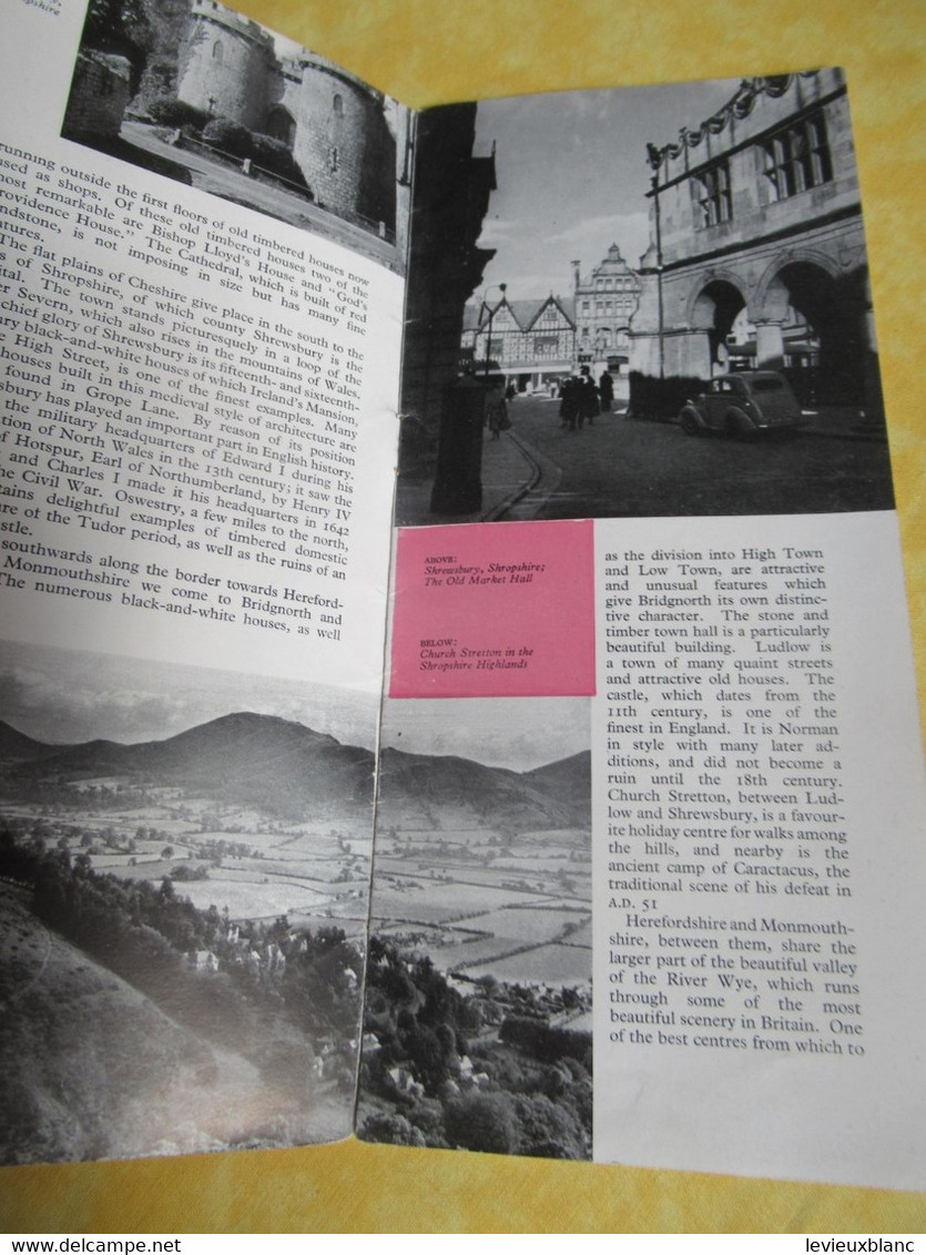 Prospectus Touristique/Come To Britain/Area Booklet N°8/WALES And The Border Counties Of England/1951             PGC507 - Toeristische Brochures
