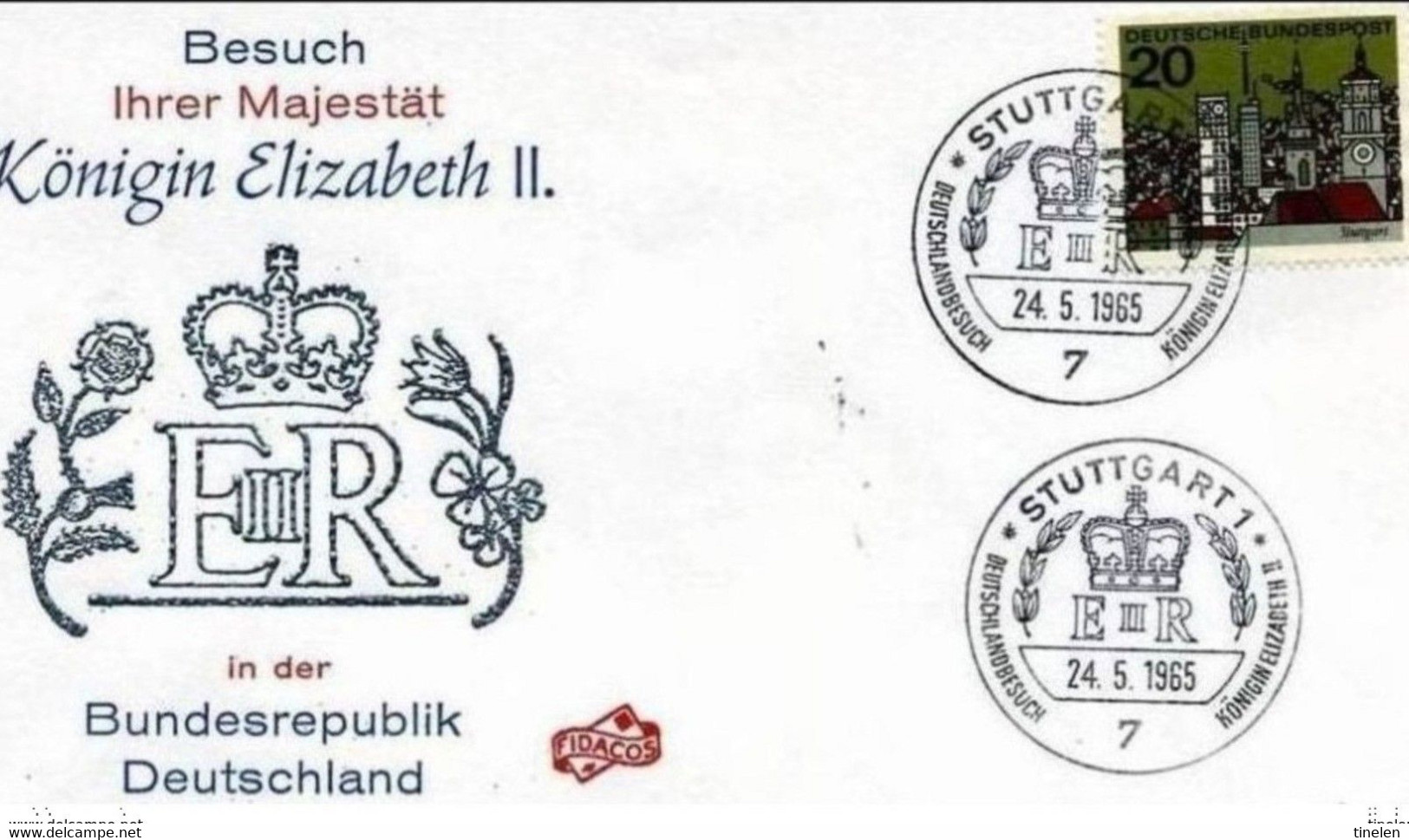 Germania - 1965 Comm Visita Regina Elisabetta - Covers & Documents