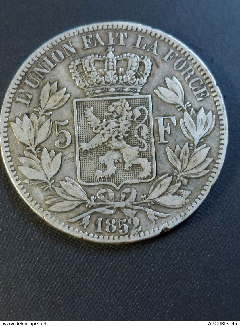 MONNAIE UNIQUE.LEOPOLD PREMIER 5 F 1852 (AVEC LE 2 FAUTE) - 5 Frank