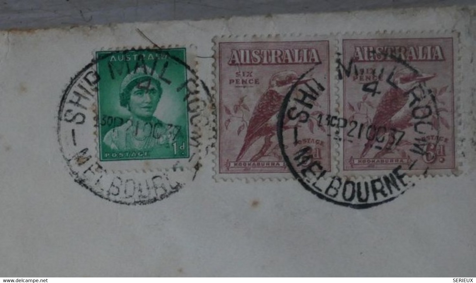 BN9  AUSTRALIA  BELLE LETTRE  1937 MELBOURNE A ROUBAIX +AFFRANCH. INTERESSANT=== - Other & Unclassified