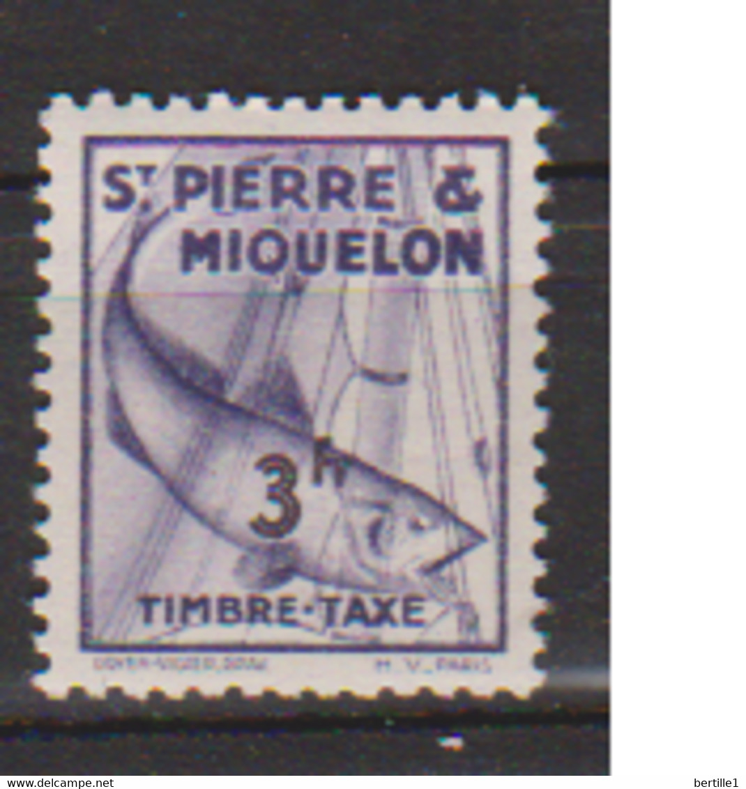 SAINT PIERRE ET MIQUELON           N°  YVERT  TAXE 41NEUF AVEC CHARNIERES    ( CHARN  03/04 ) - Timbres-taxe