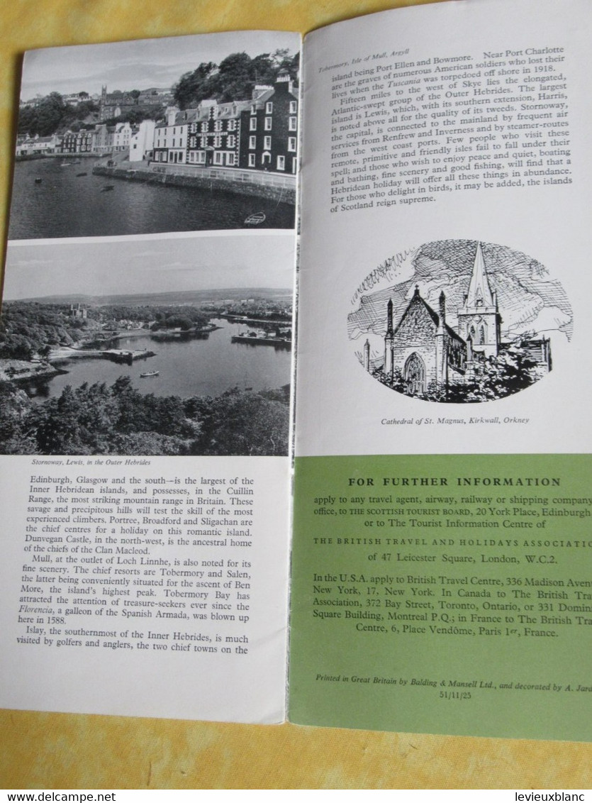 Prospectus touristique/Come to Britain/Area Booklet N°11 /SCOTLAND The Highlands /1951             PGC515