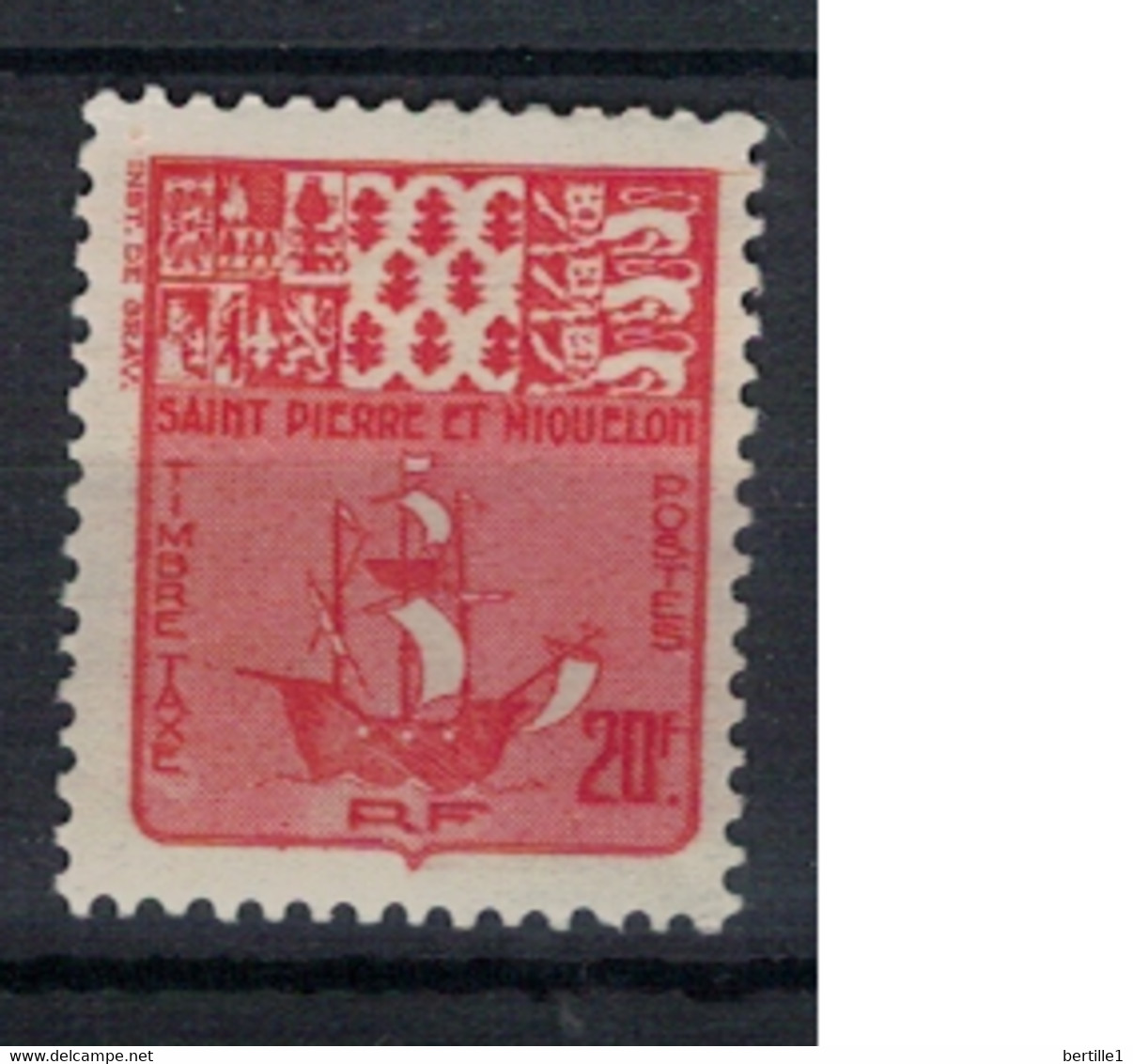 SAINT PIERRE ET MIQUELON           N°  YVERT  TAXE 76 NEUF AVEC CHARNIERES    ( CHARN  03/04 ) - Timbres-taxe