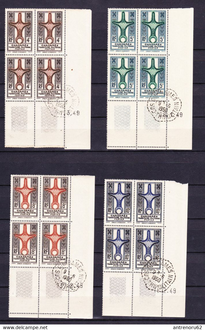 STAMPS-FRANCE-GHADAMES-1950-4-SET-UNUSED-X-3-USED-1-SEE-CAN-FOR THIS ONLY BANK TRANSFER - Unused Stamps