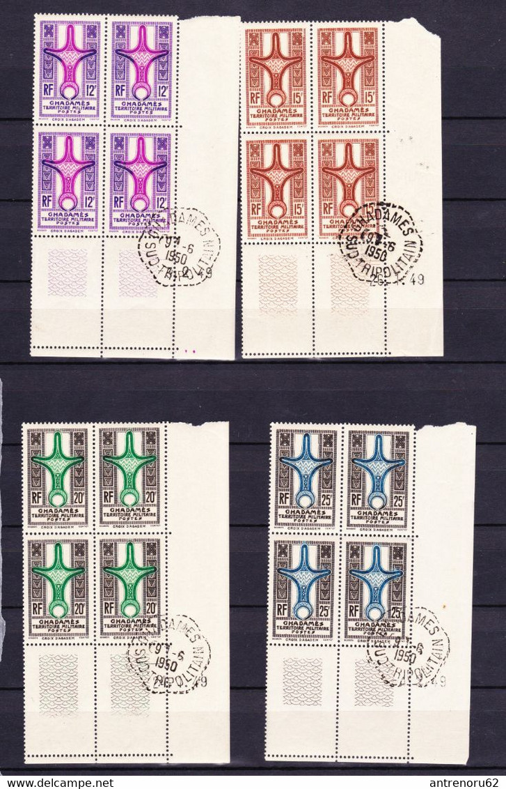 STAMPS-FRANCE-GHADAMES-1950-4-SET-UNUSED-X-3-USED-1-SEE-CAN-FOR THIS ONLY BANK TRANSFER - Neufs
