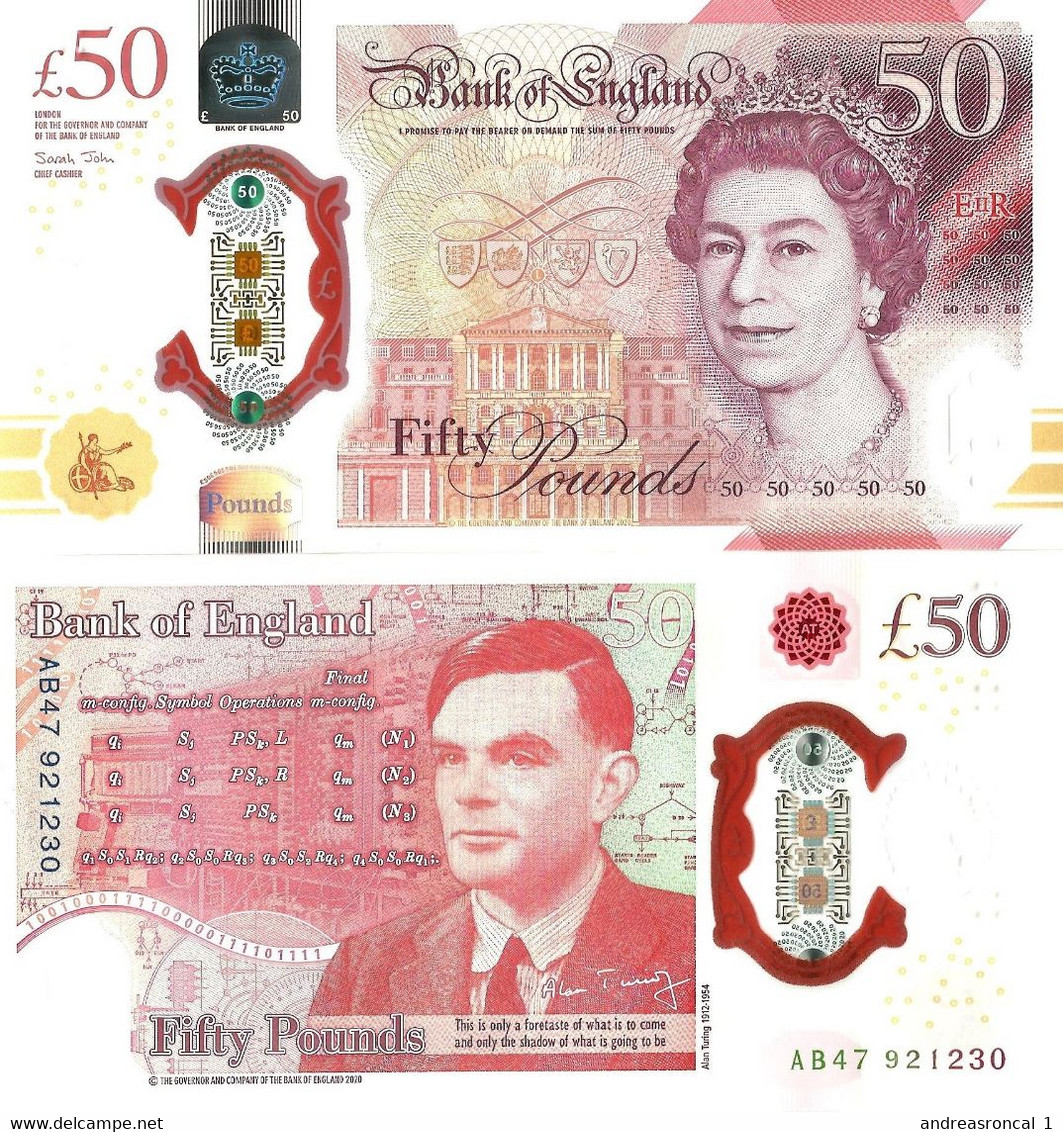 United Kingdom 50 Pounds 2020 / (2021) P-396 UNC - 50 Pounds