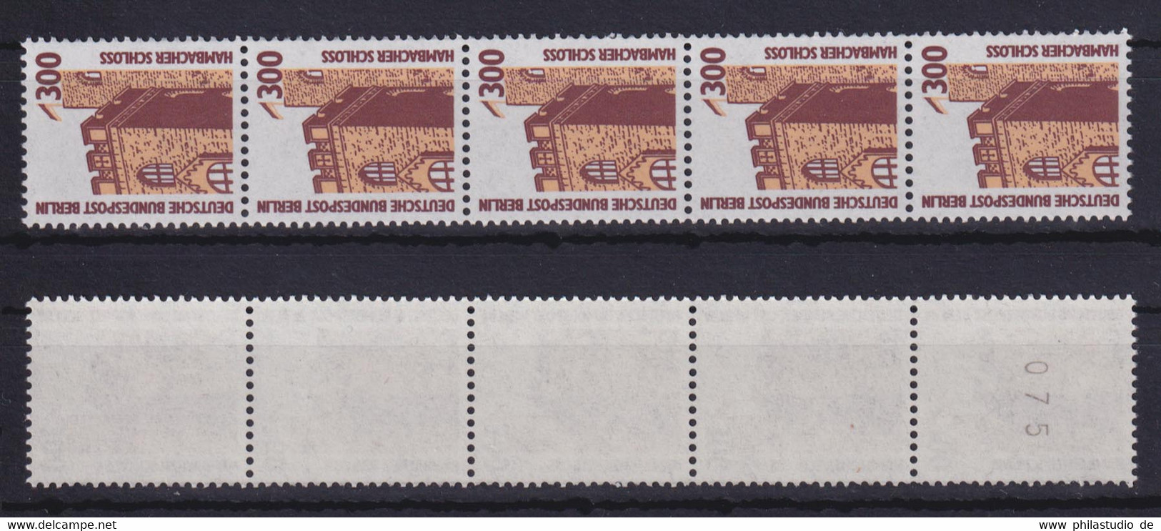 Berlin 799 A RM 5er Streifen Mit Ungerade Nummer SWK 300 Pf Postfrisch - Roller Precancels