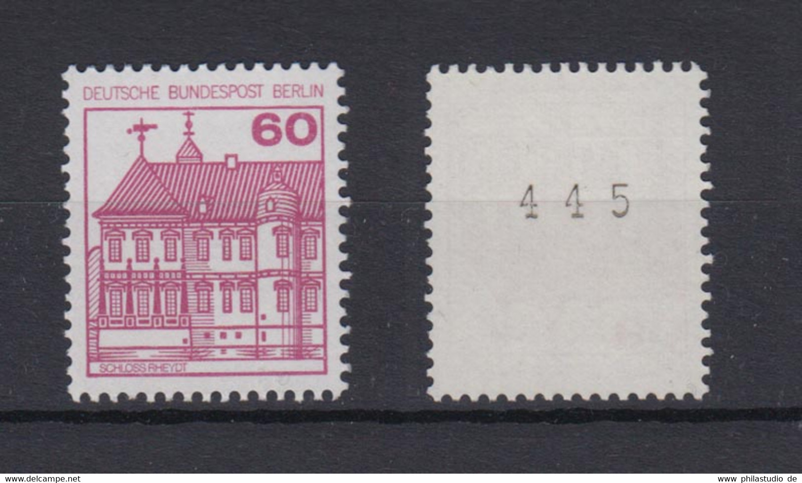 Berlin 611 A RM Ungerade Nummer Burgen + Schlösser 60 Pf Postfrisch  - Roulettes