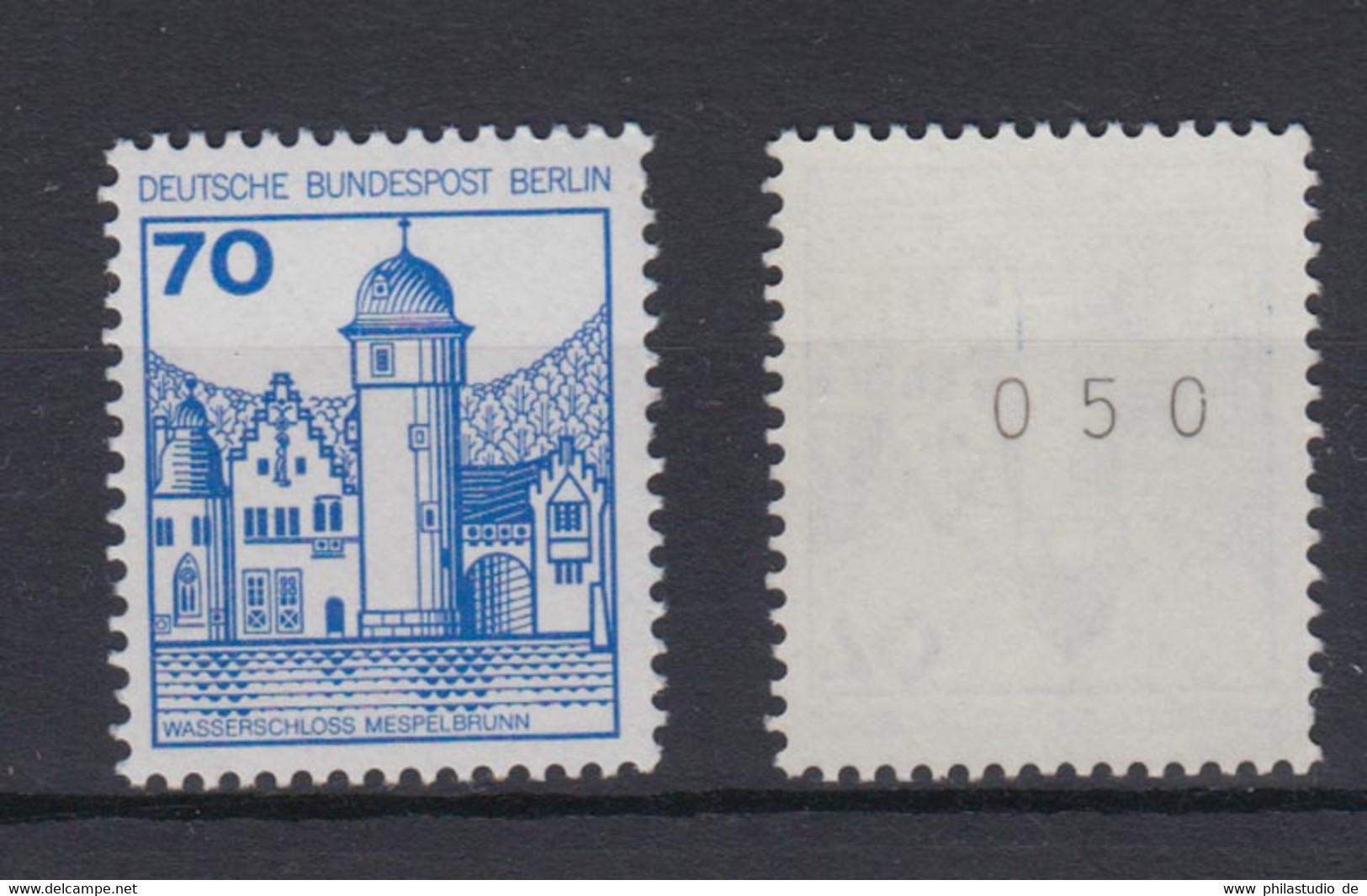 Berlin 538 RM Mit Gerader Nr. Burgen+Schlösser 70 Pf Postfrisch - Roulettes