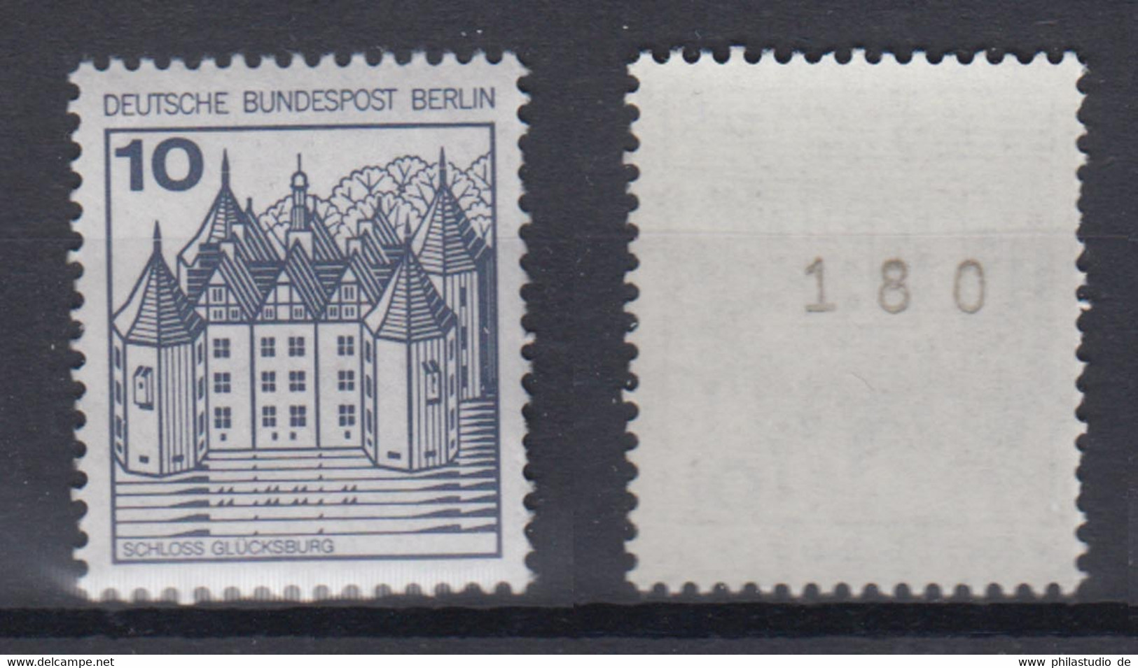 Berlin 532 II Letterset RM Mit Gerader Nr. Burgen + Schlösser 10 Pf Postfrisch - Roulettes