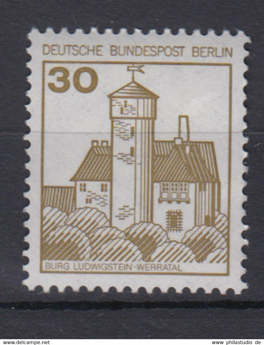 Berlin 534 II Letterset RM Ohne Nummer Burgen + Schlösser 30 Pf Postfrisch - Roulettes