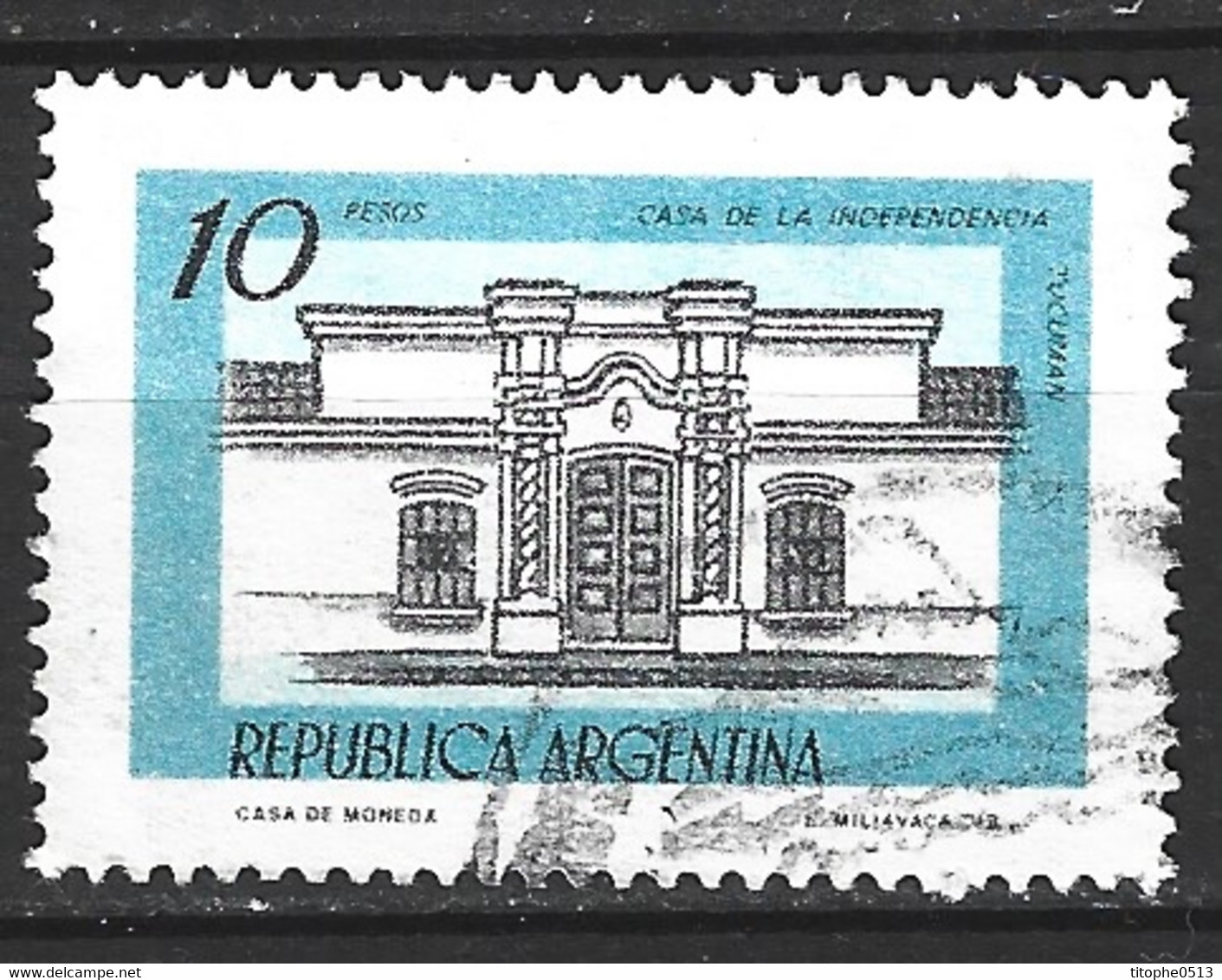 ARGENTINE. Timbre Oblitéré. Maison De L'Indépendance, à Tucuman. - Gebraucht