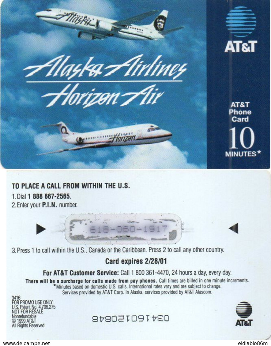 UNITED STATES - PREPAID -  AT&T - ALASKA AIRLINES - HORIZON AIR - AT&T