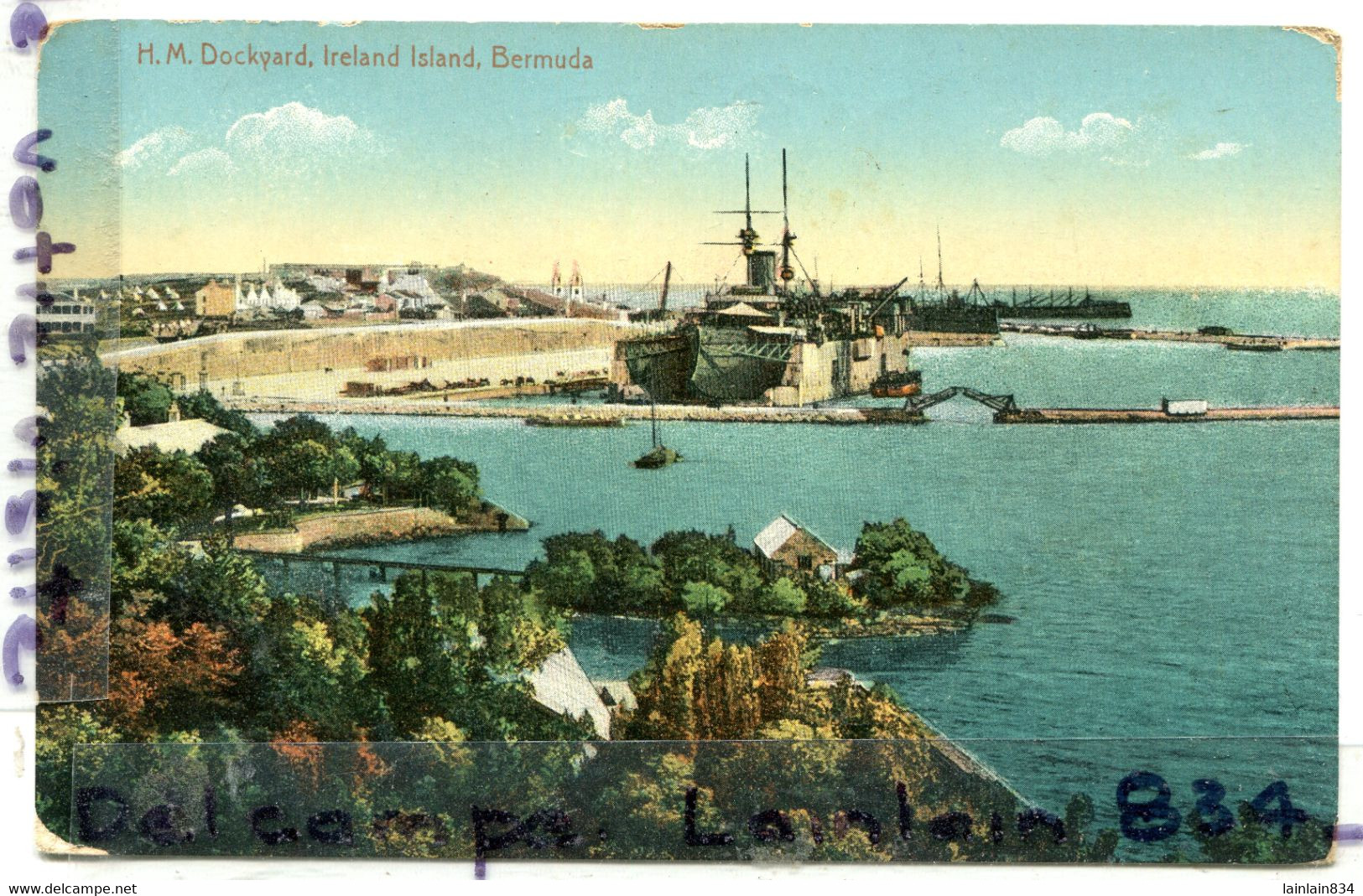 - Bermuda - Bermudes, Dockyard  Floating Dock, Ireland Island, Cliché Rare, Non écrite, épaisse, TBE, Scans. - Bermudes