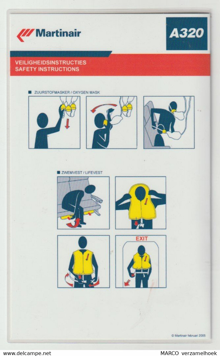 Safety Card Martinair A320 - Safety Cards