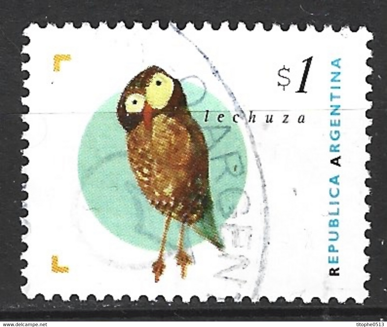 ARGENTINE. N°1889 Oblitéré De 1995. Chouette. - Used Stamps