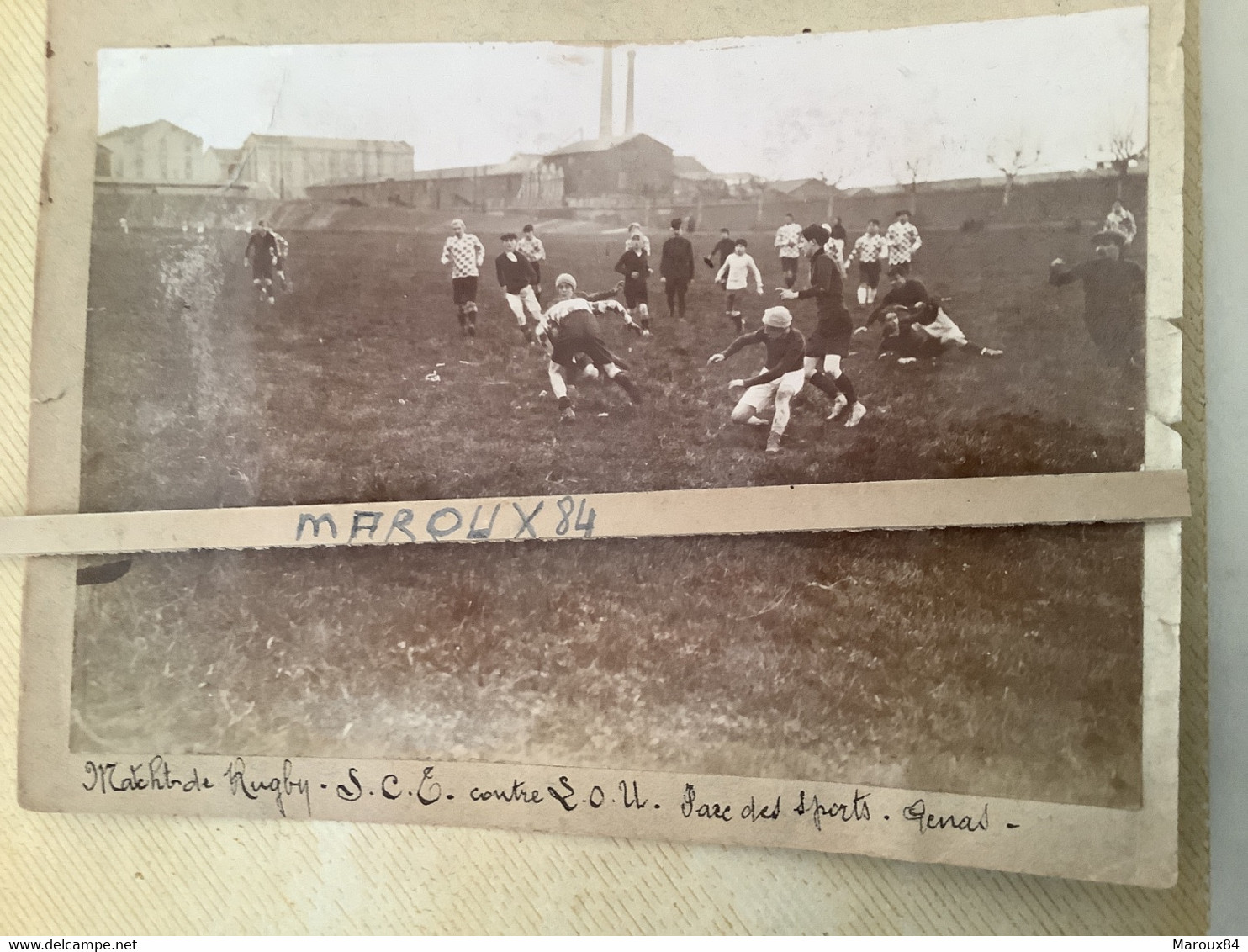 Dpt 69 Photos   Ville De Gênas. Match De Rugby  S.c.g Contre  L P U.parc Des Sports Saisons 1915/1916 - Rugby