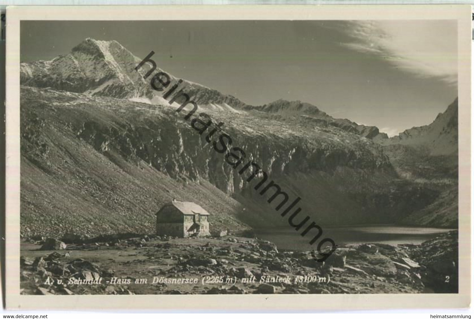 Arthur Von Schmid Haus Am Dösenersee Mit Säuleck - Foto-Ansichtskarte - Verlag Verkehrsbüro Mallnitz - Mallnitz