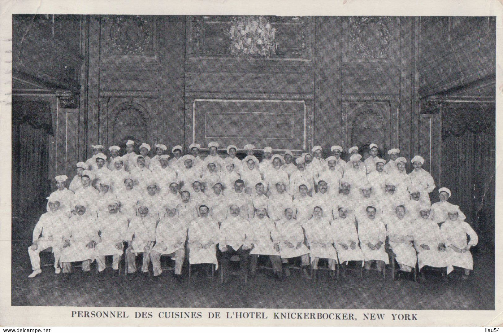 Personnel Des Cuisines De L'Hôtel Knickerbocker NEW YORK (1913) - Bar, Alberghi & Ristoranti