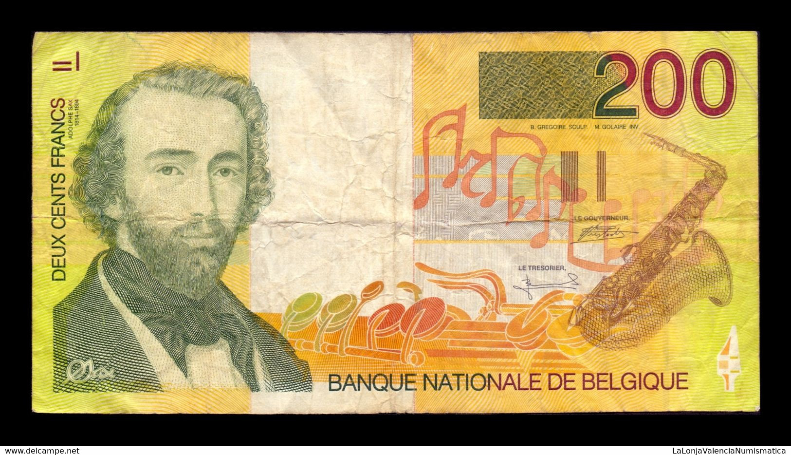 Bélgica Belgium 200 Francs ND (1995) Pick 148 Bc/Mbc F/Vf - Other & Unclassified