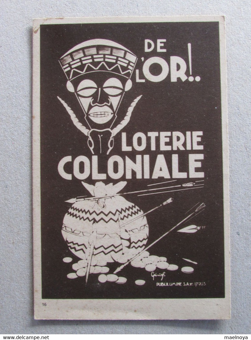 CARTE POSTALE CONGO LOTERIE COLONIALE - Congo Belga