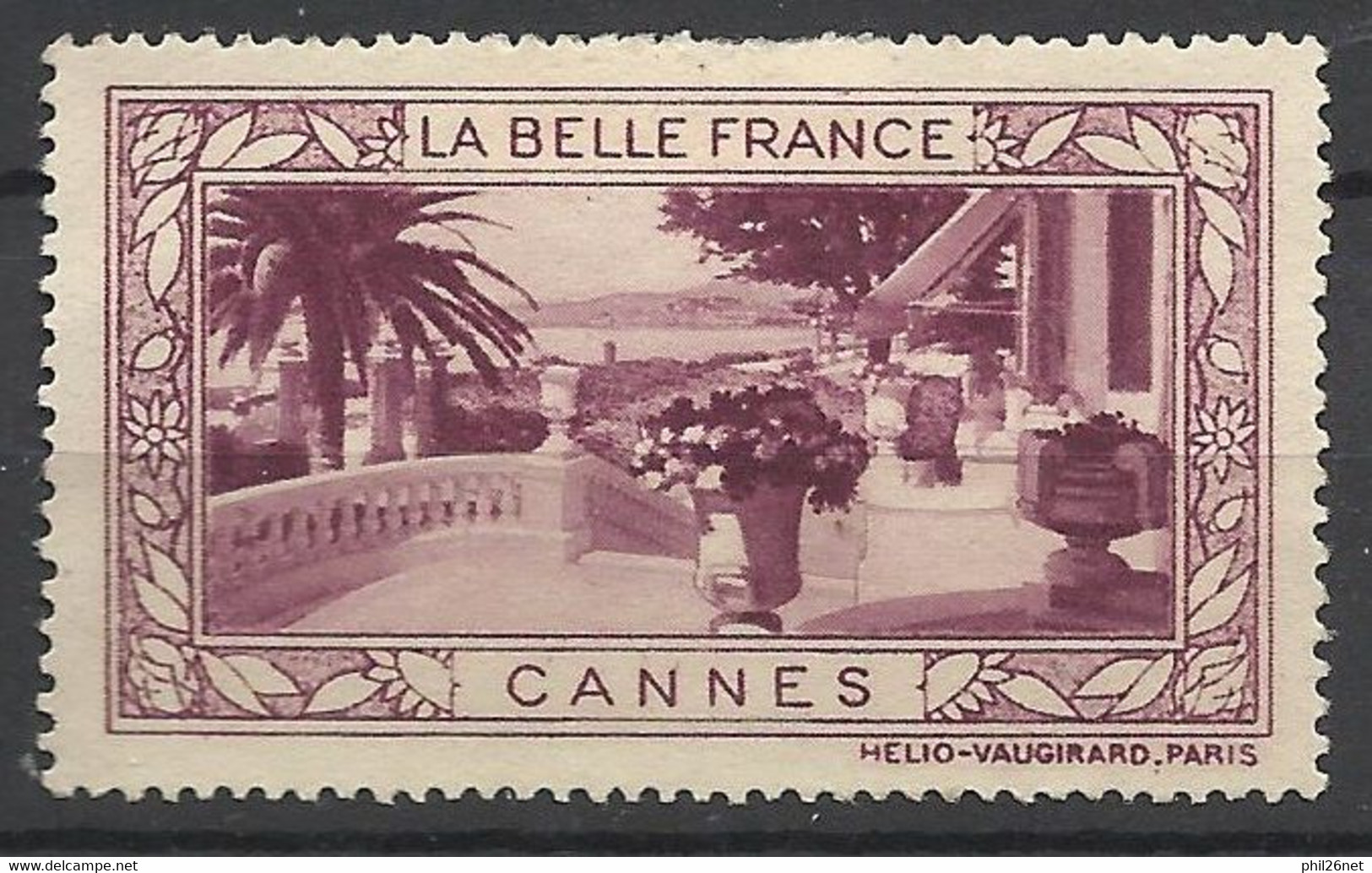 France Vignette HV  Belle France Cannes     Neuf ( * ) AB     Voir Scans    Soldes ! ! ! - Tourisme (Vignettes)