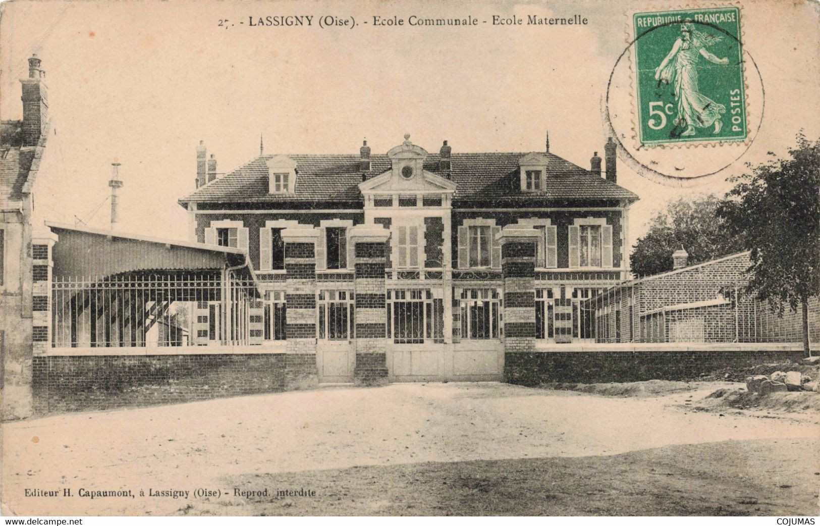 60 - LASSIGNY - S09502 - Ecole Communale - Ecole Maternelle - En L'état Pli - L1 - Lassigny