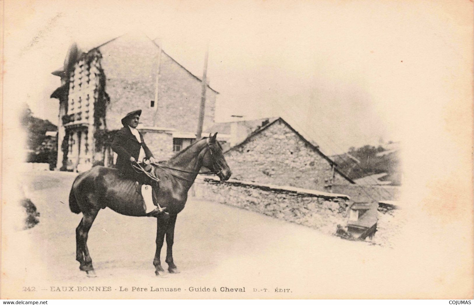 64 - EAUX BONNES - S09506 - Le Père Lanusse - Guide à Cheval - L1 - Eaux Bonnes