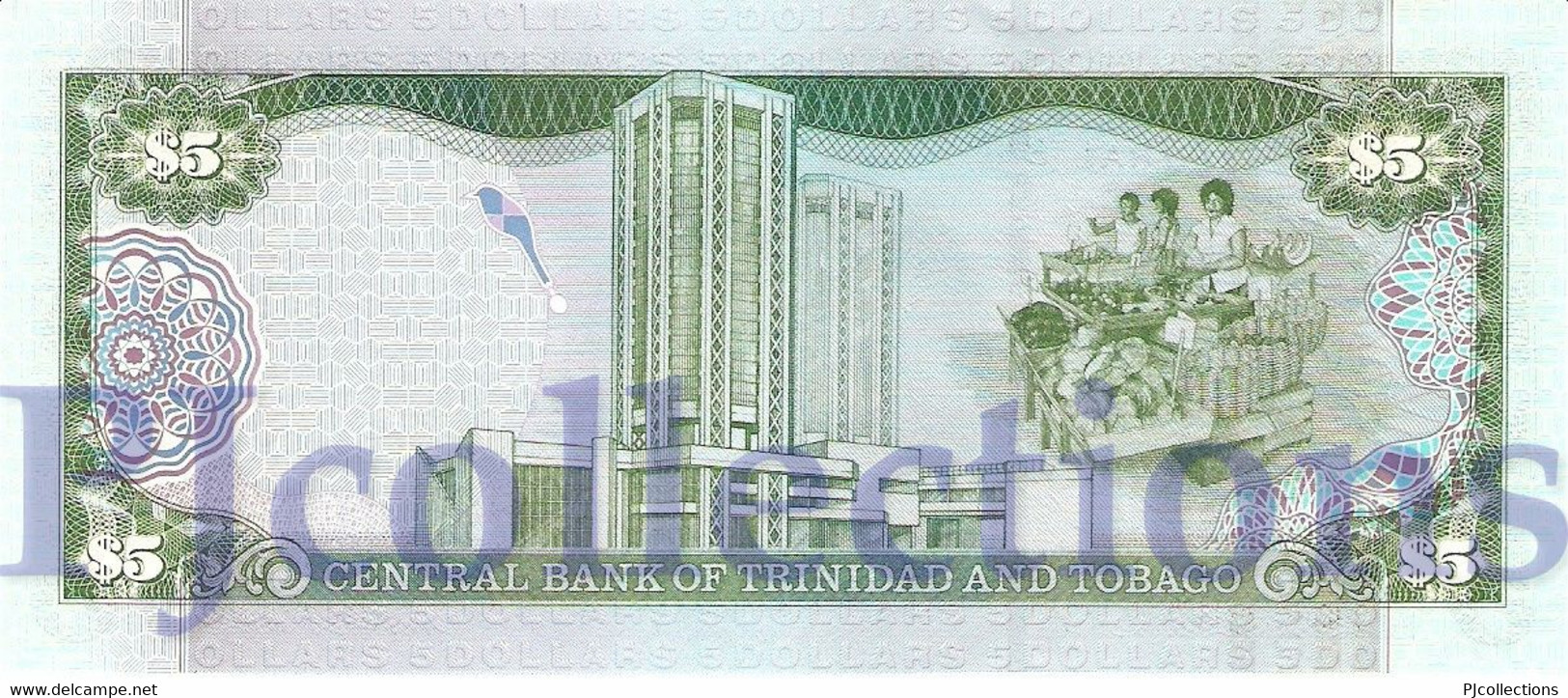 TRINIDAD & TOBAGO 5 DOLLARS 2002 PICK 42b UNC - Trindad & Tobago