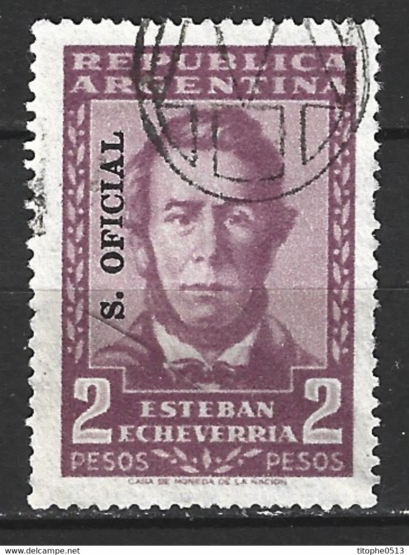 ARGENTINE. Timbre De Service Oblitéré. Poète Esteban Echeverria. - Ecrivains