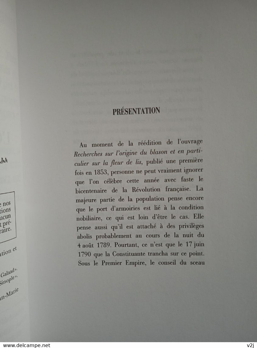 Recherches Sur L'origine Du Blason Et En Particulier Sur La Fleur De Lis - Adalbert De Beaumont. - Histoire