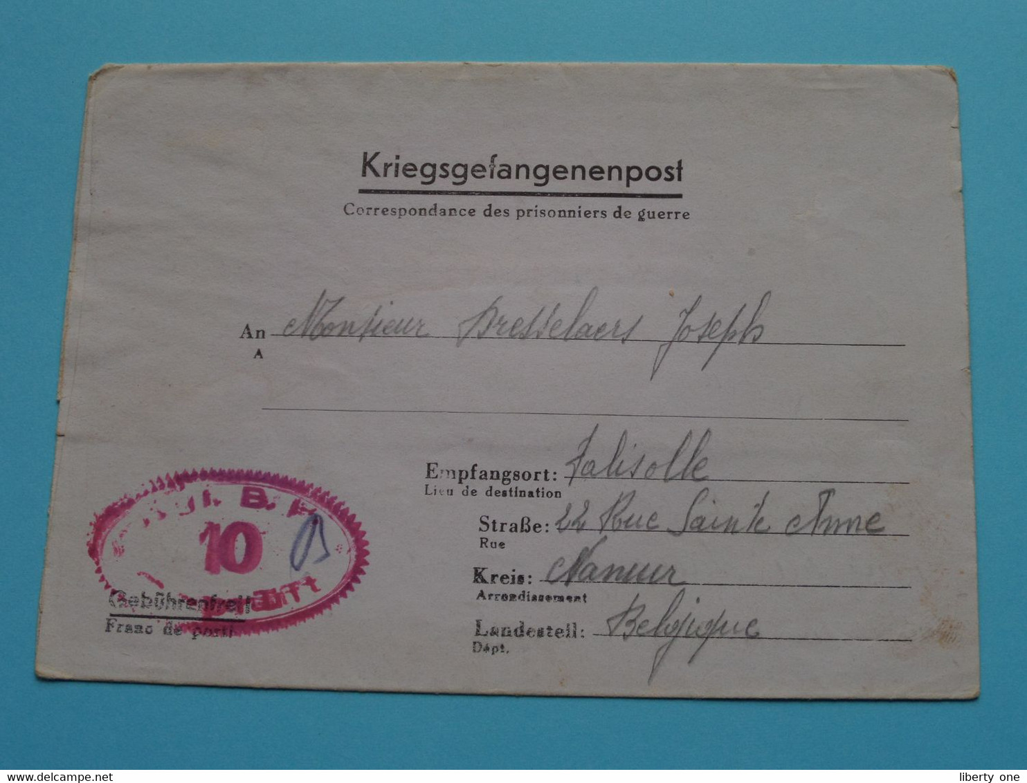 KRIEGSGEFANGENENPOST ( Correspondance De GUERRE ) Kgf B.P. 10 Geprüft / Kamp STALAG ( Voir See > SCANS ) ! - Documents