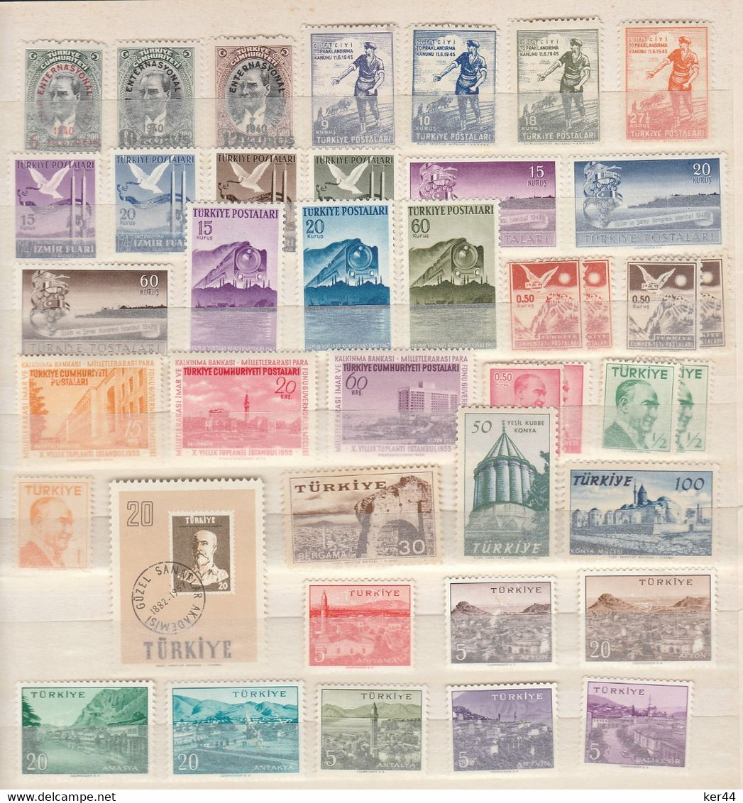 1940/1959_lot De 64 Timbres **/*  -  MNH/MH Stamps_2 Scans - Neufs