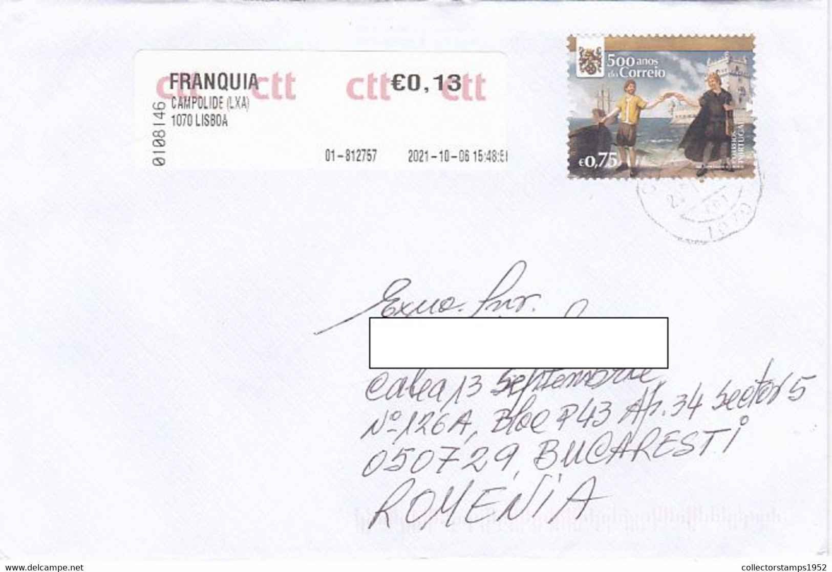 POST SERVICES, STAMP ON COVER, 2021, PORTUGAL - Brieven En Documenten