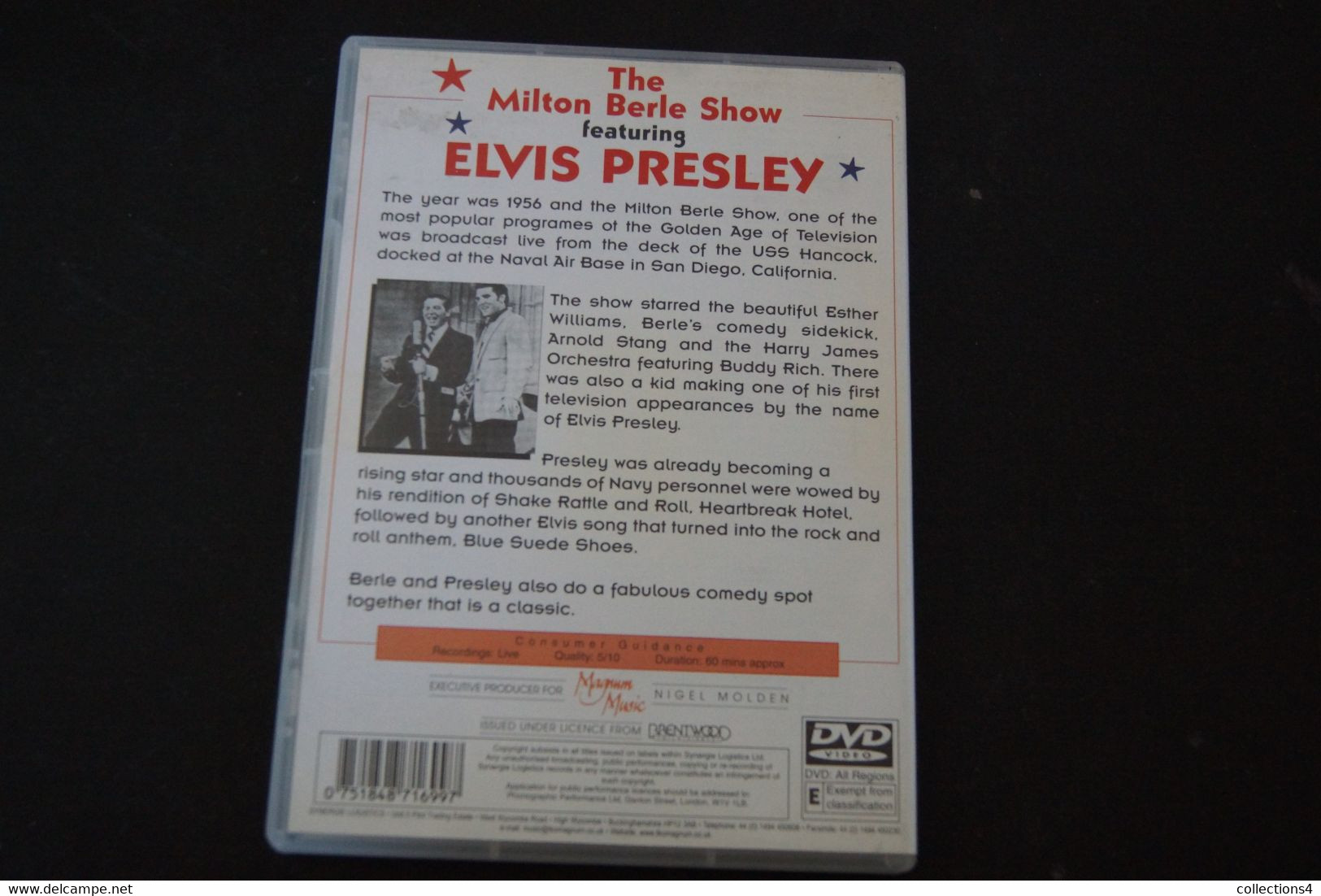 ELVIS PRESLEY THE MILTON BERLE SHOW LIVE APRIL 1956 DVD  VALEUR+ - DVD Musicaux